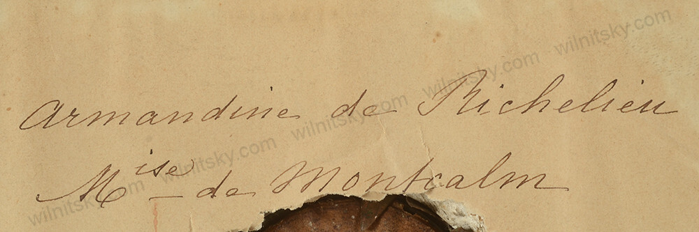 «Armandine Marie de Vignerot, stepsister of the Duc de Richelieu», early 1790s