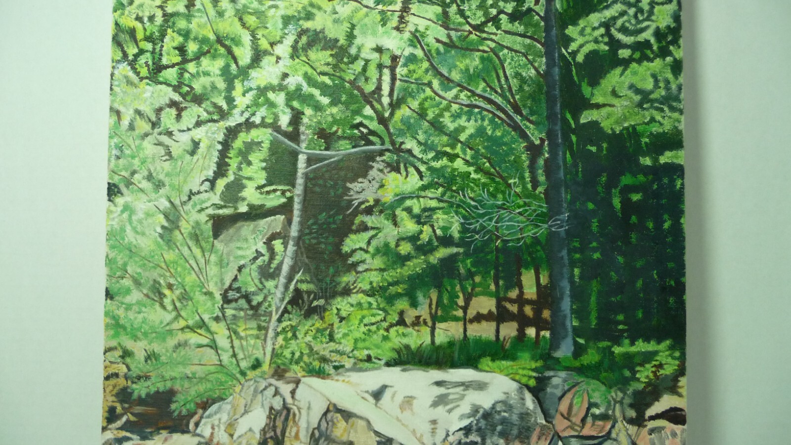 Oil Painting 16×12 Landscape By Catherine Johnston Rocky Shoreline 2002
