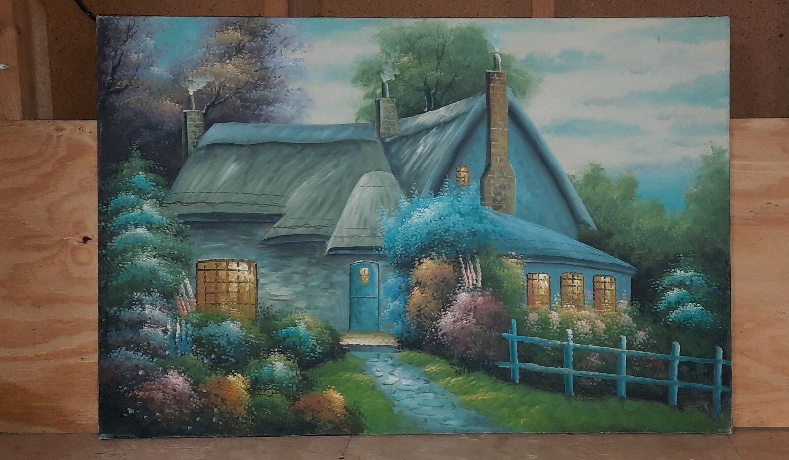 Cottage House Canvas Painting