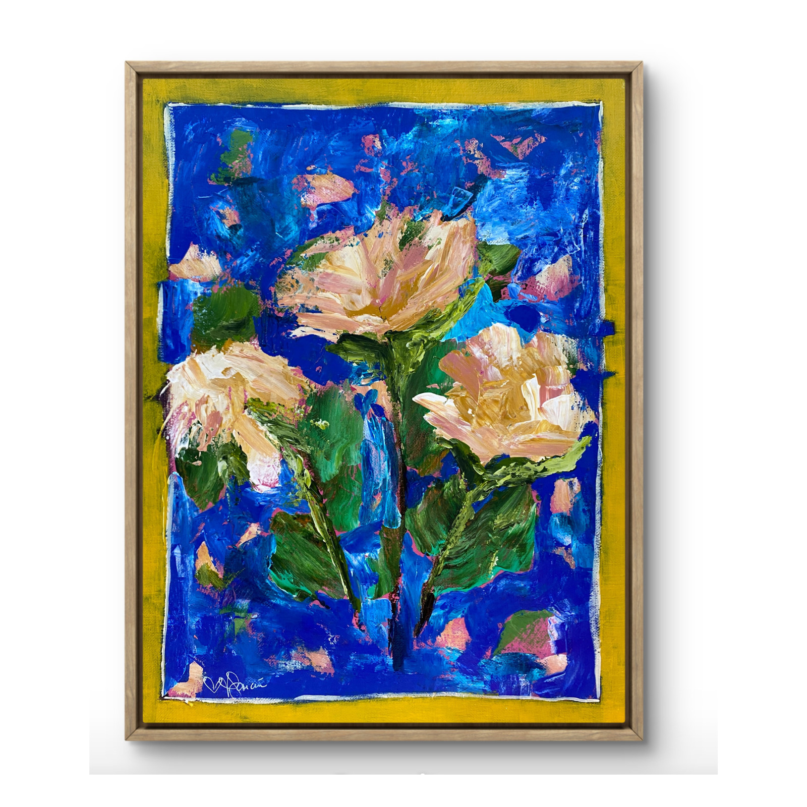 Muse Era Florals in Bloom 12×16 Original Painting Botanical Expressionist Canvas