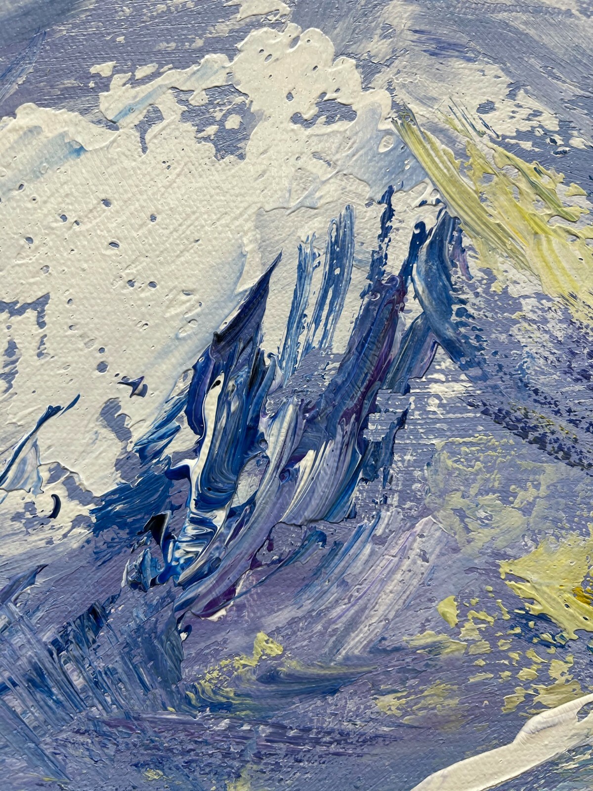 100% hand-painted 36in x24in Snow mountain oil paintings
