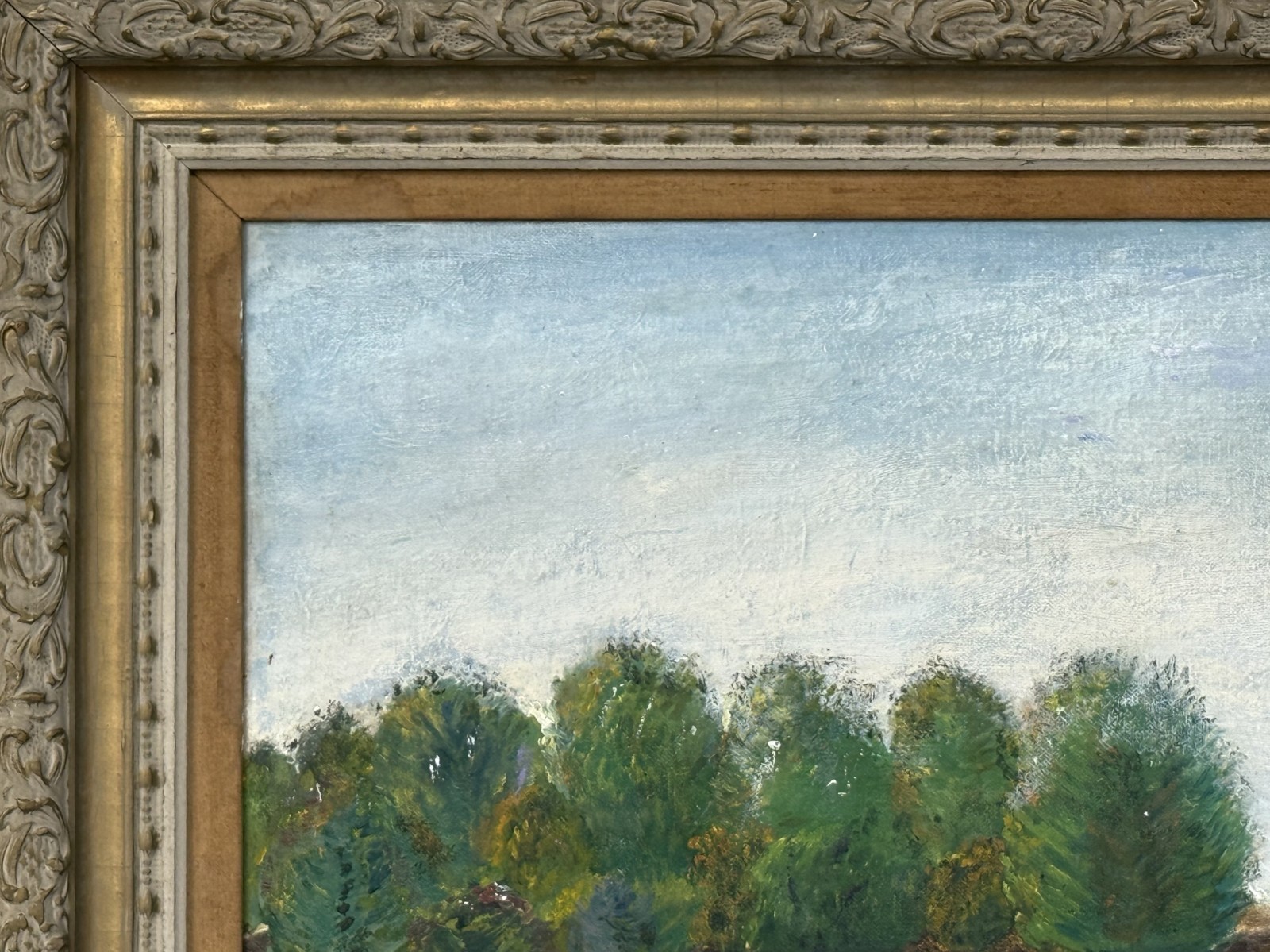 VTG Early 20th C Origin. Impressionistic O/B «River Landscape» Signed E. Keller!