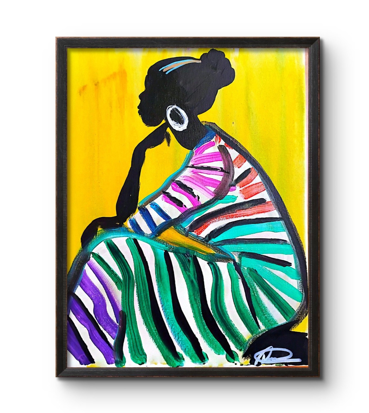 Original art 14 X 11 CANVAS Colorful Modern Art Acrylic Painting
