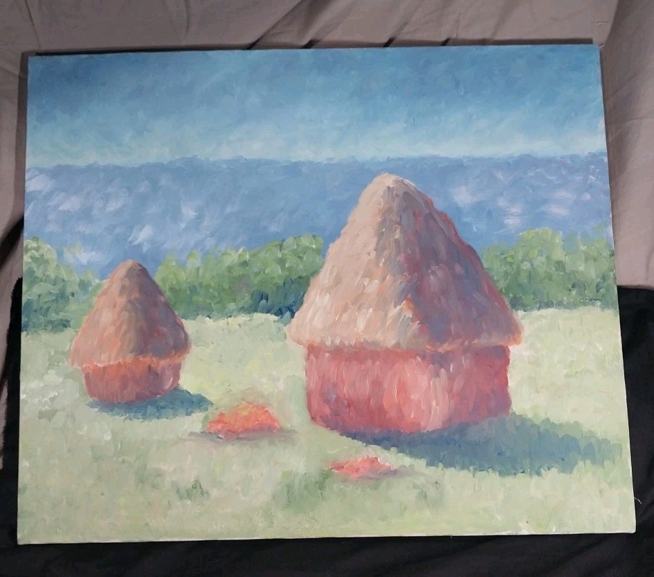 abstract paintings on canvas Farmland 24×20 No Frame