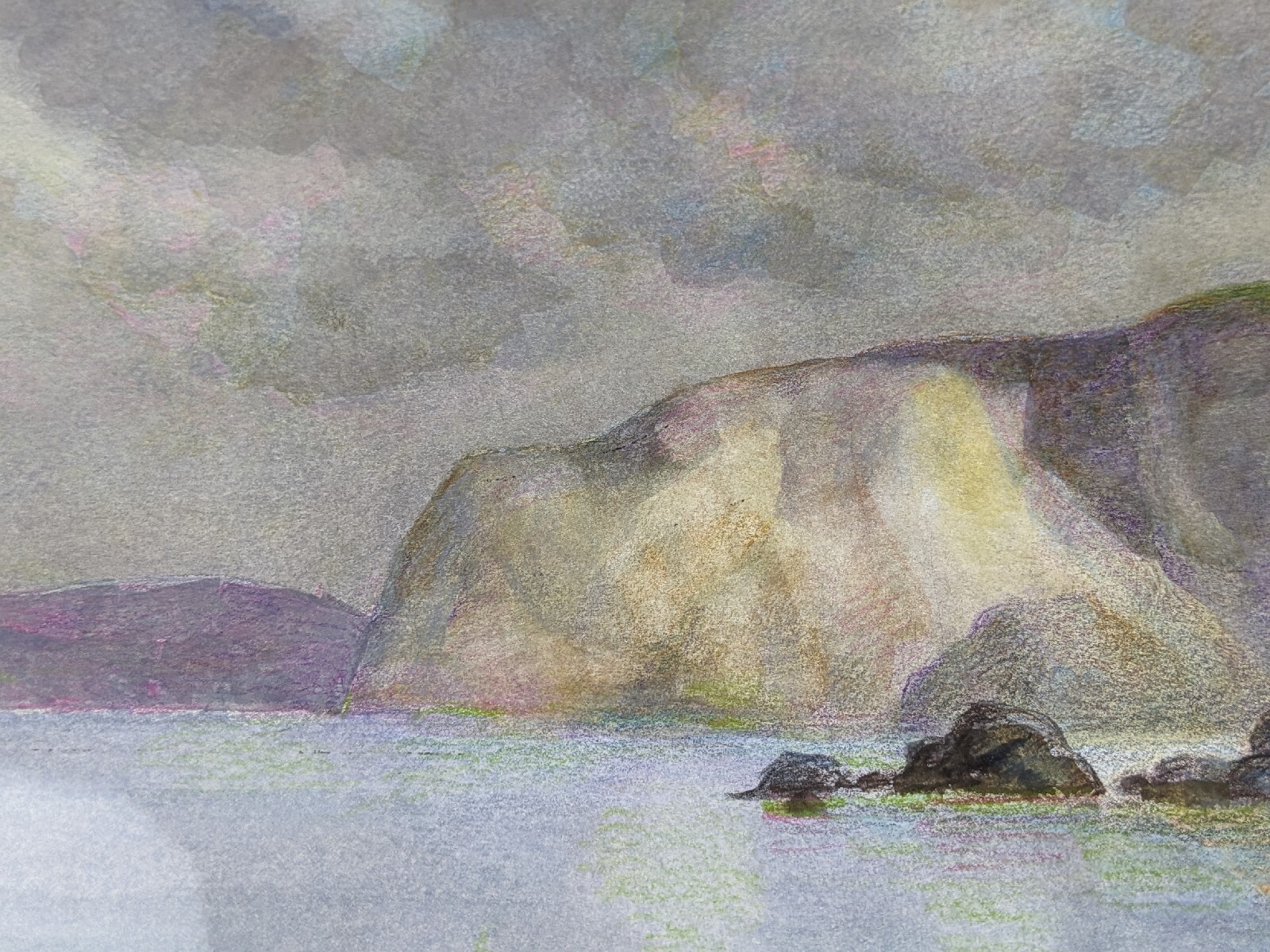John B. Lear (American, 1908-2008) «Headlands,» Watercolor Painting, 1996 Signed