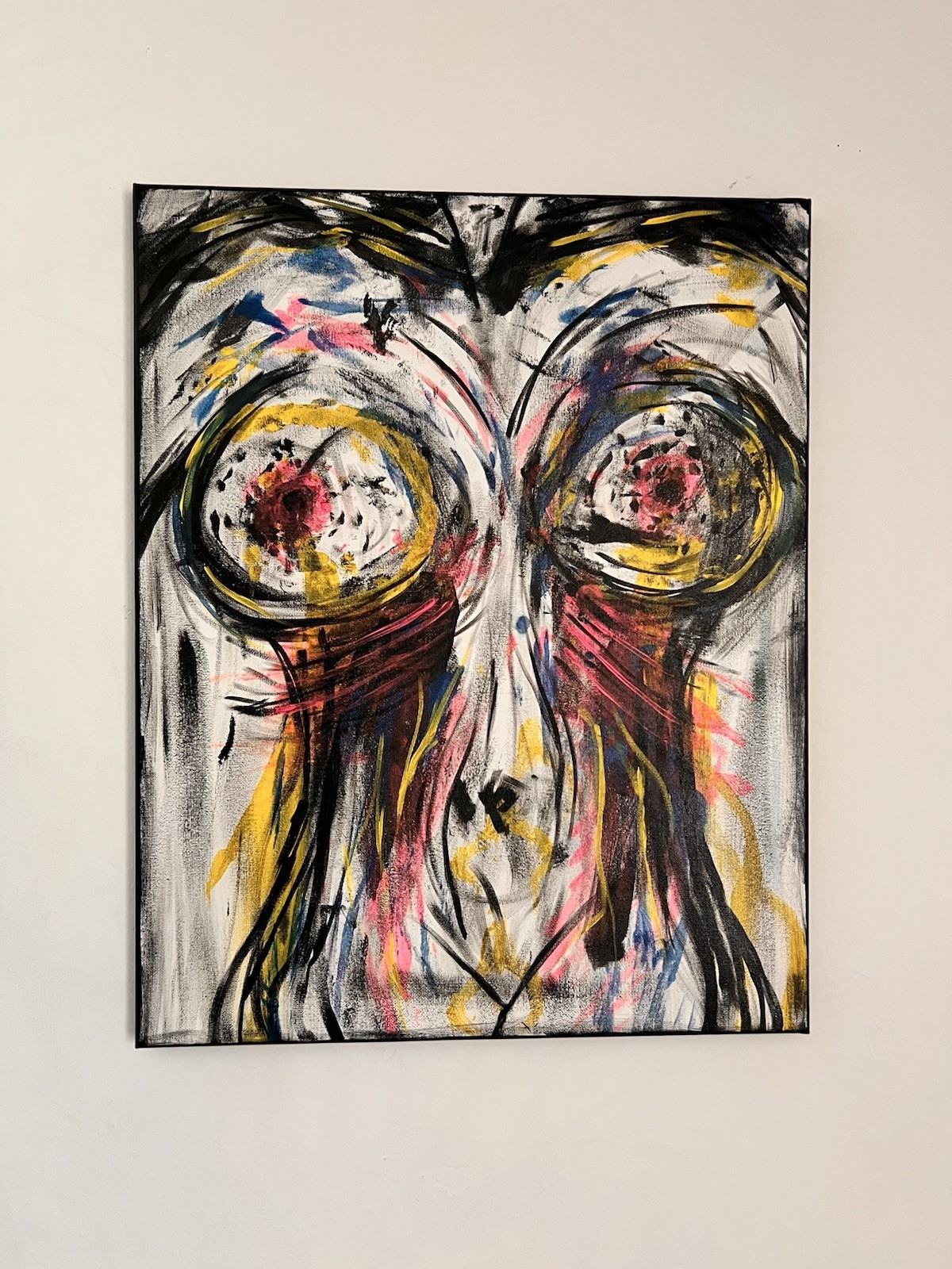 Unframed Original Female Body Abstract Acrylic Canvas Painting Wall Art Decor