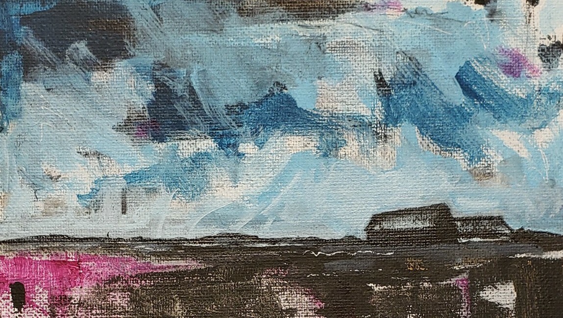 No.410 Original Modern Minimal Contemporary Landscape Painting By K.A.Davis