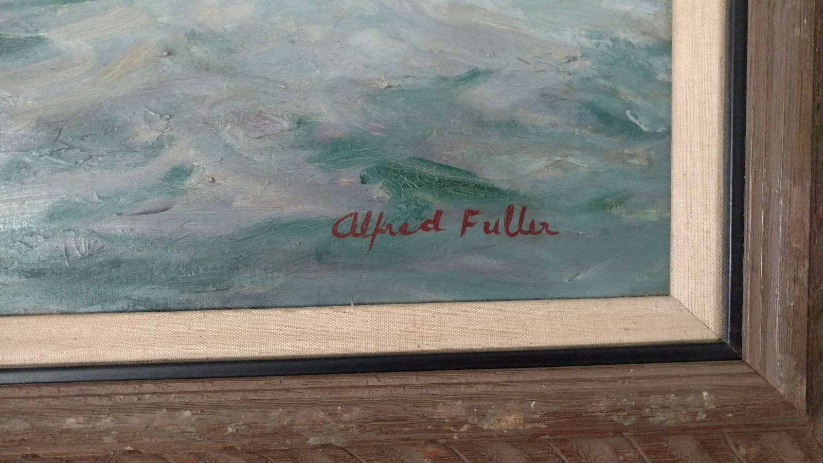 Alfred Fuller Artwork, Oil-based- Mohegan Island. One of a kind, 1 of 1