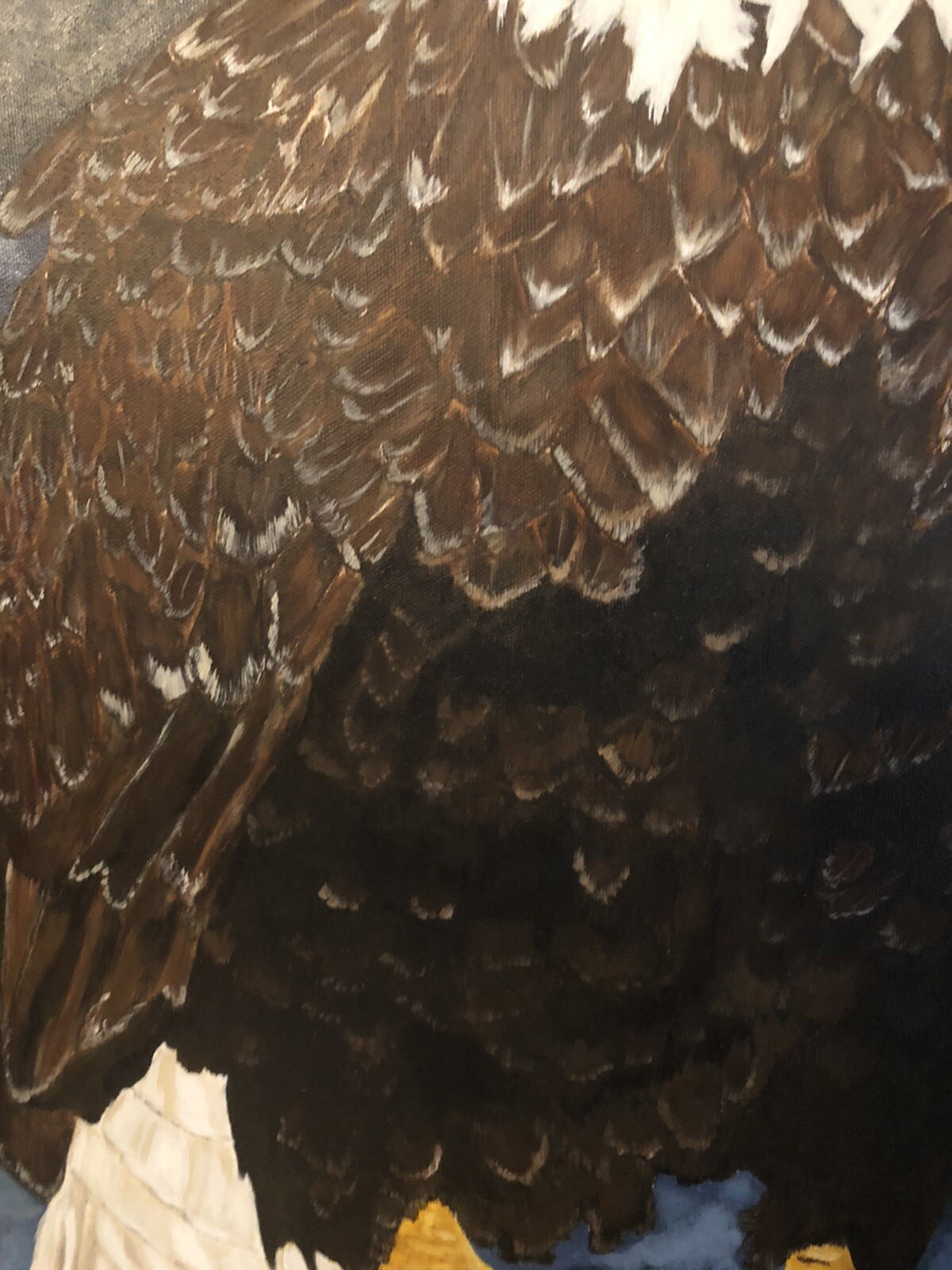 Bald Eagle Original Painting In Acrylics By Arkansas Artist Leah j Smith