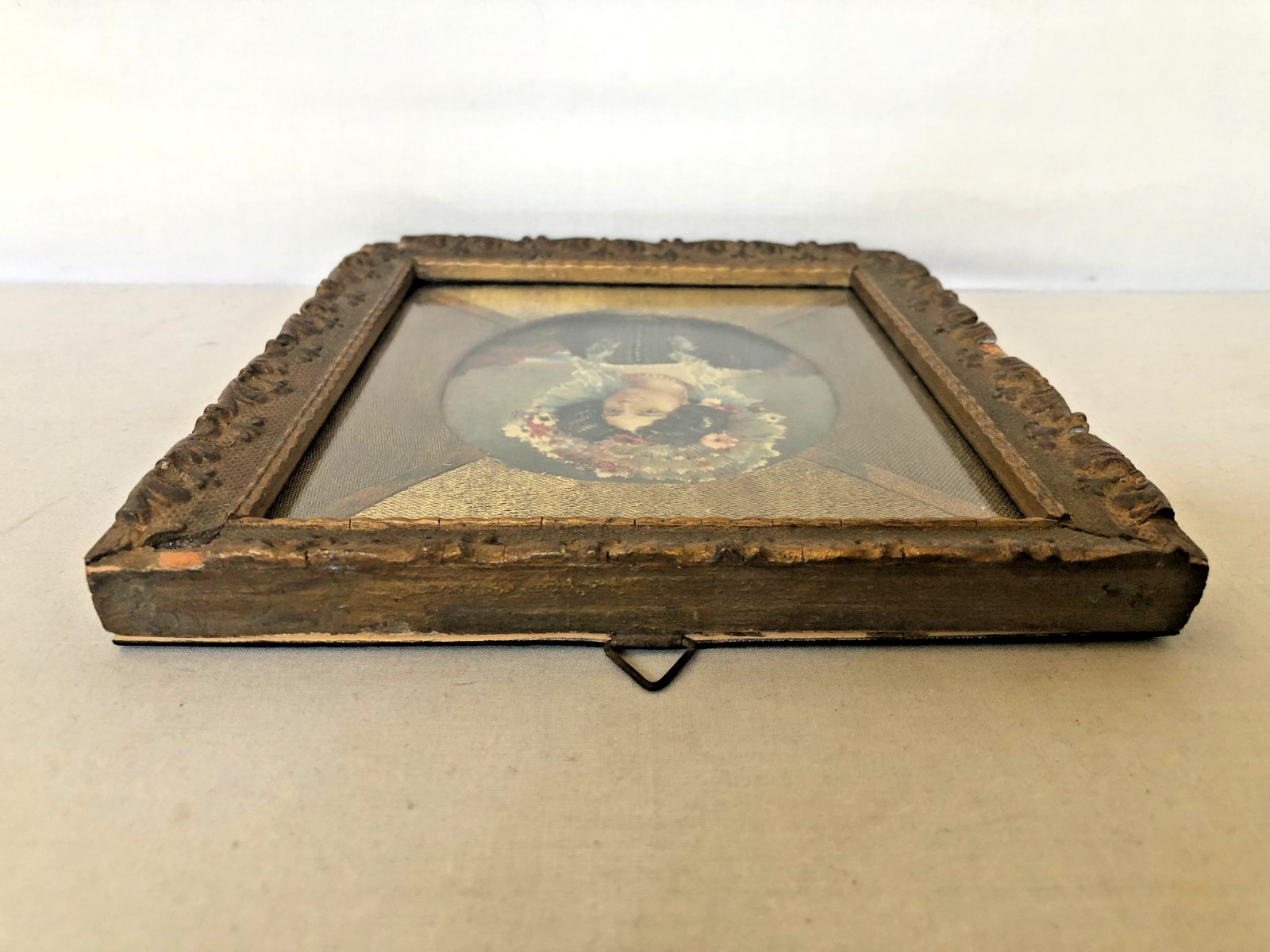 Antique Hand Painted and Signed Women’s Portrait in Original Frame.