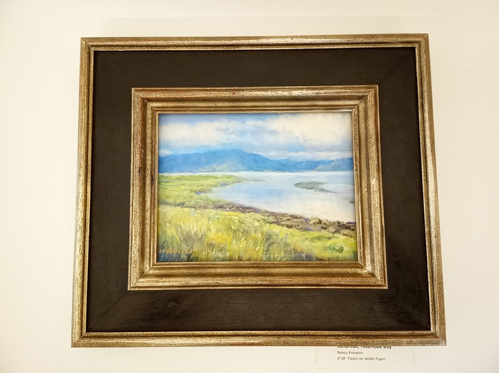 Nancy Knowles original pastel Tillamook Bay on Wallis painting framed signed.