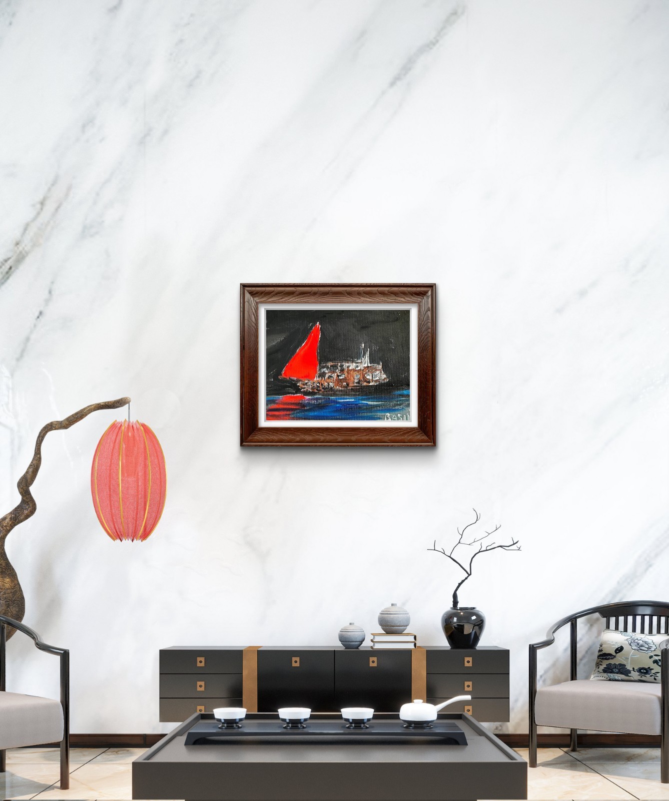 Ghost Ship Neo Expressionism Original Artwork Canvas