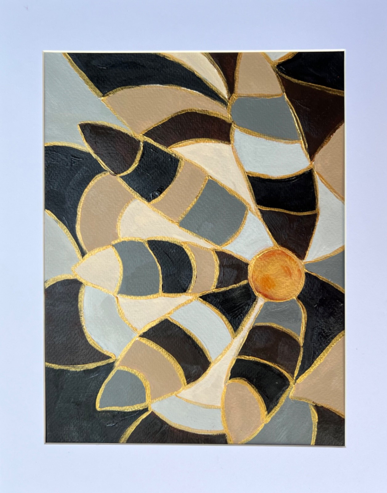 Painting Original Abstract Acrylic Matted 11×14 Modern Art Jimarieart
