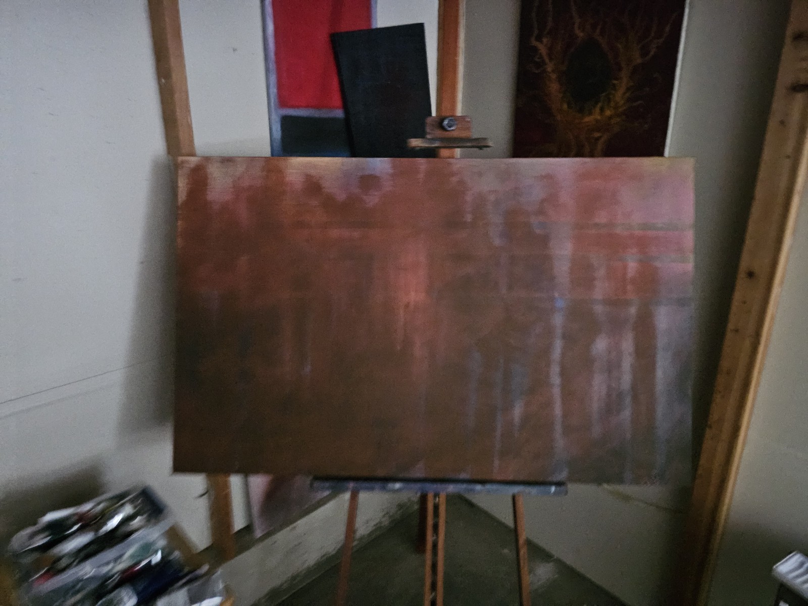 Abstract Canvas Painting Large Unframed Single Piece Wall Art Abstract Style