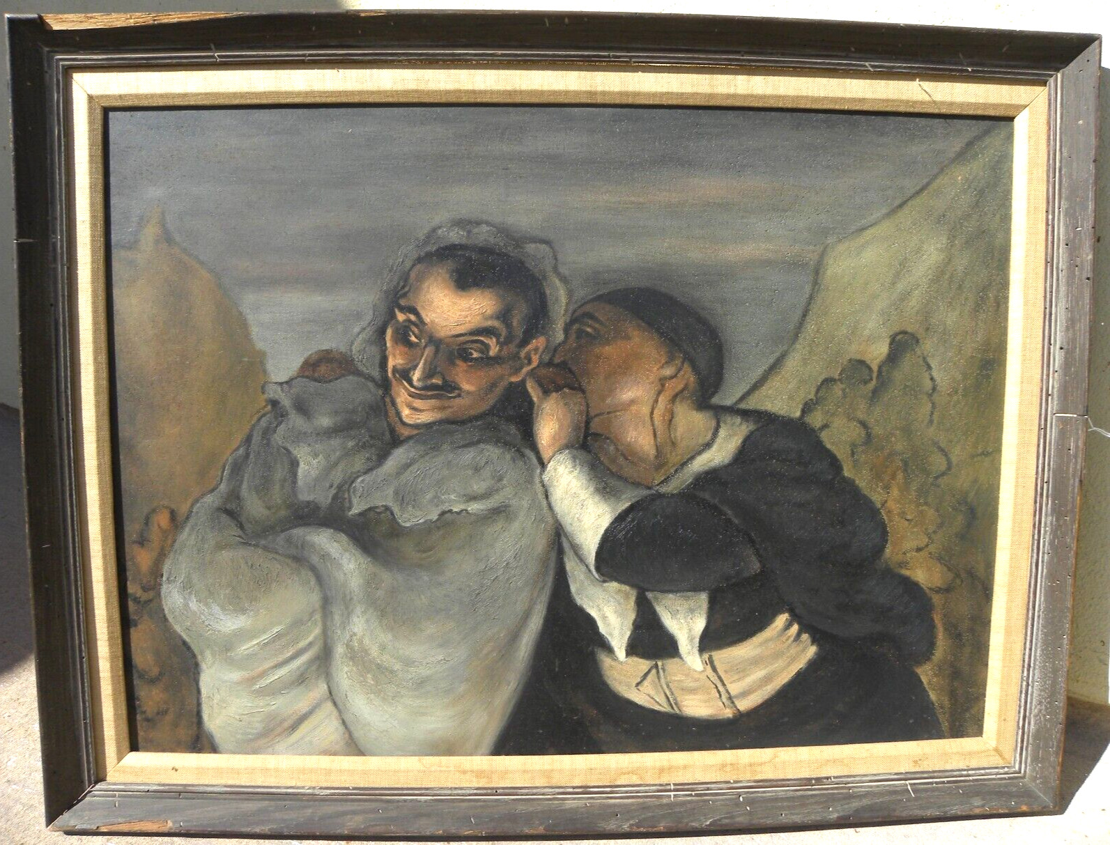 Honore Daumier 1808-1879 French 20th century copy oil painting Crespin et Scapin