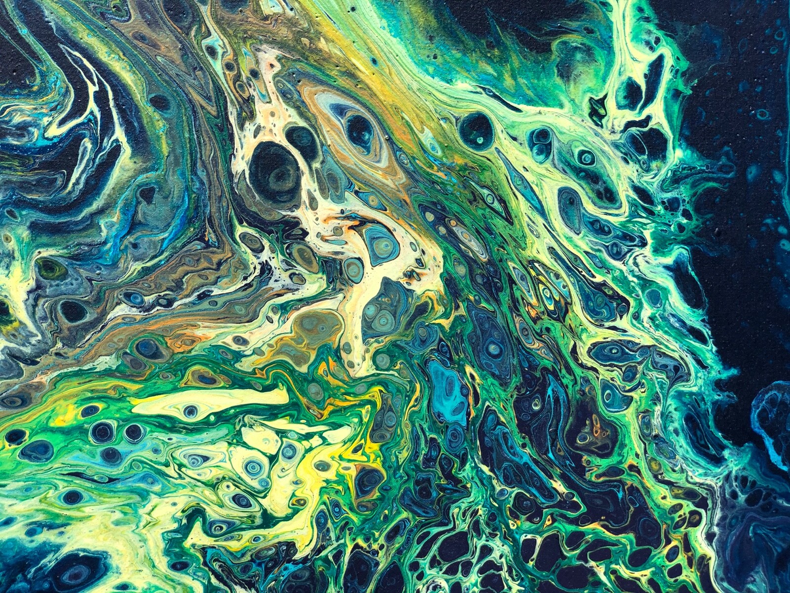 Acrylic Pour Painting – Original Abstract – 12×12 – Palancar – Signed