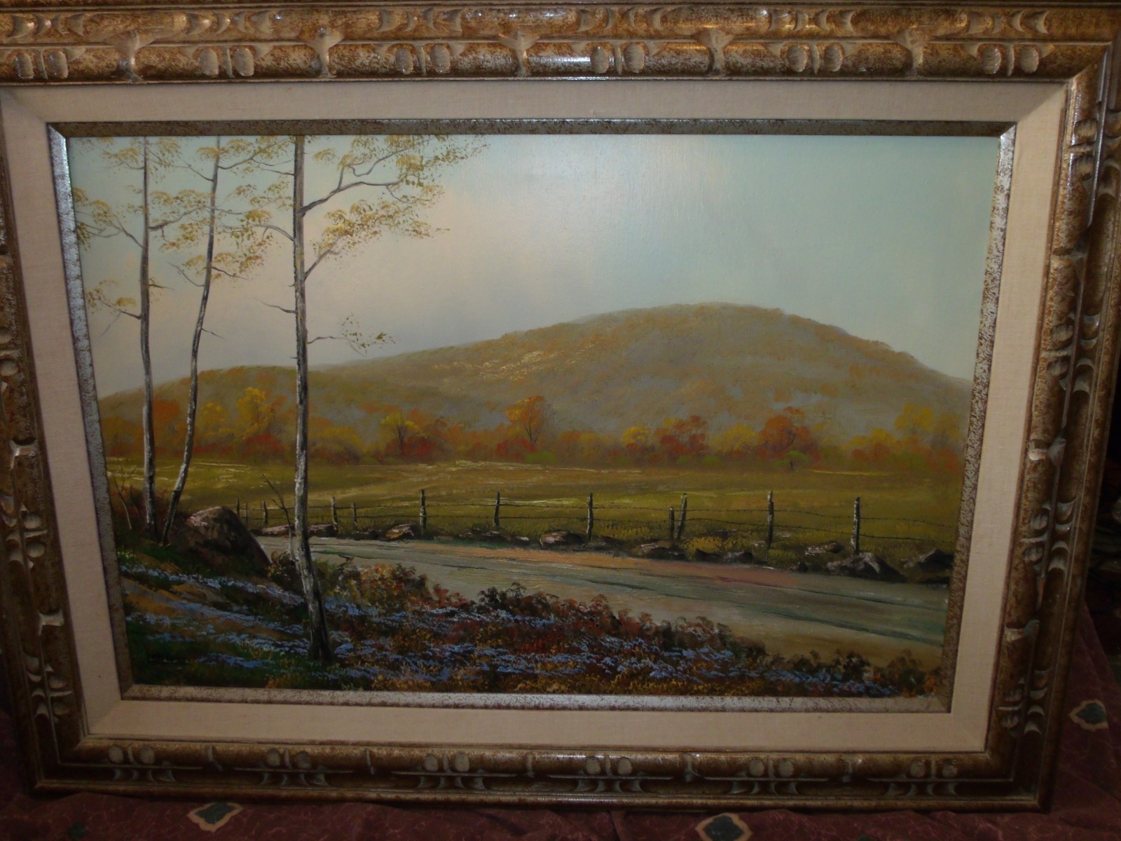 ca 1930 Original Oil Painting Henry A. Long San Diego County California