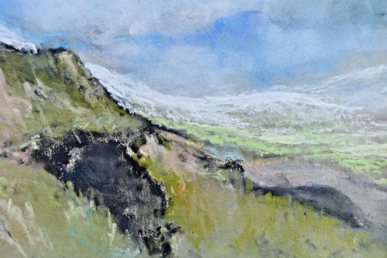 Original Watercolor Texas Western Landscape Hill Sagebrush Framed F. D. Groos