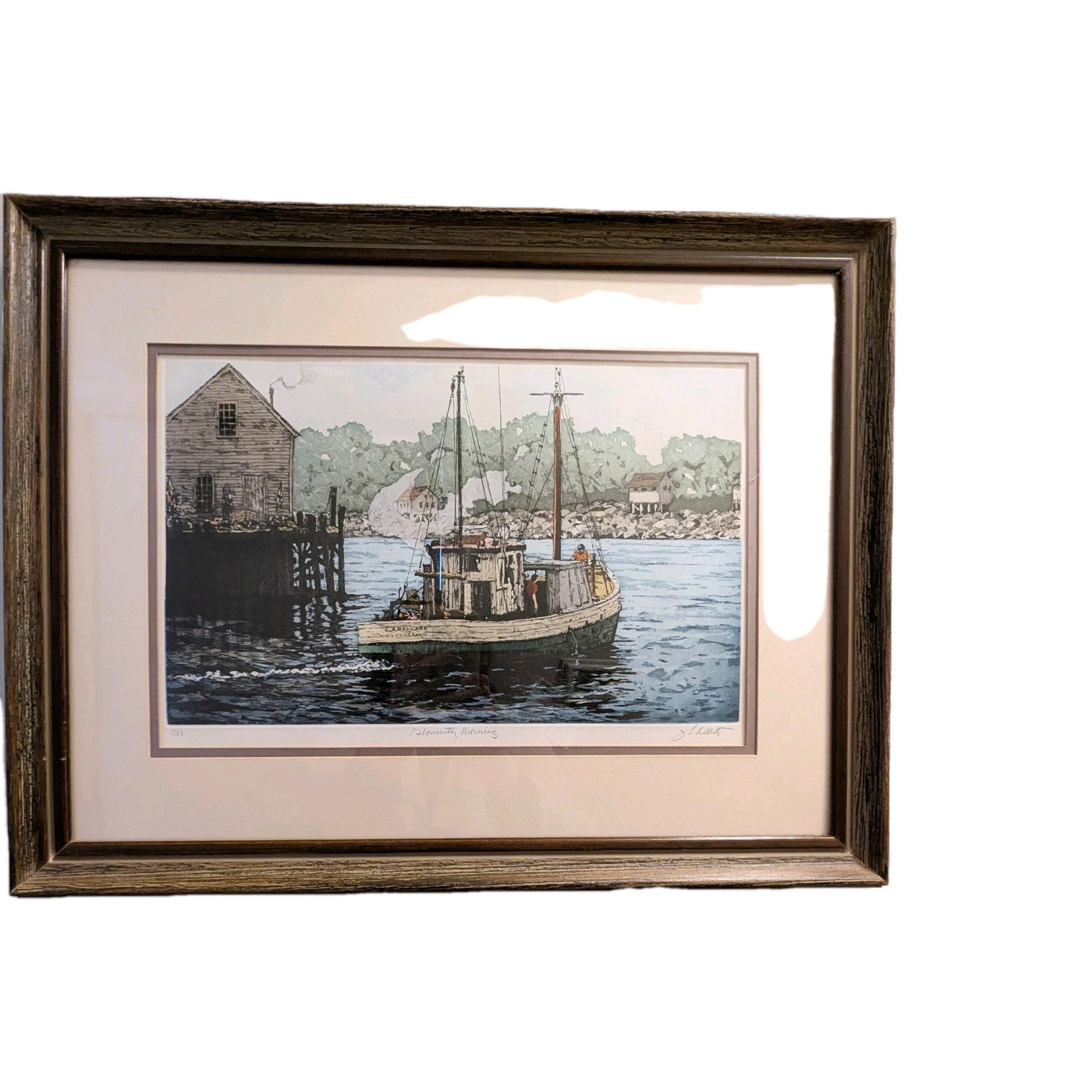 (2) John Collette Framed Original Artwork Hand Colored Etching Signed Artwork