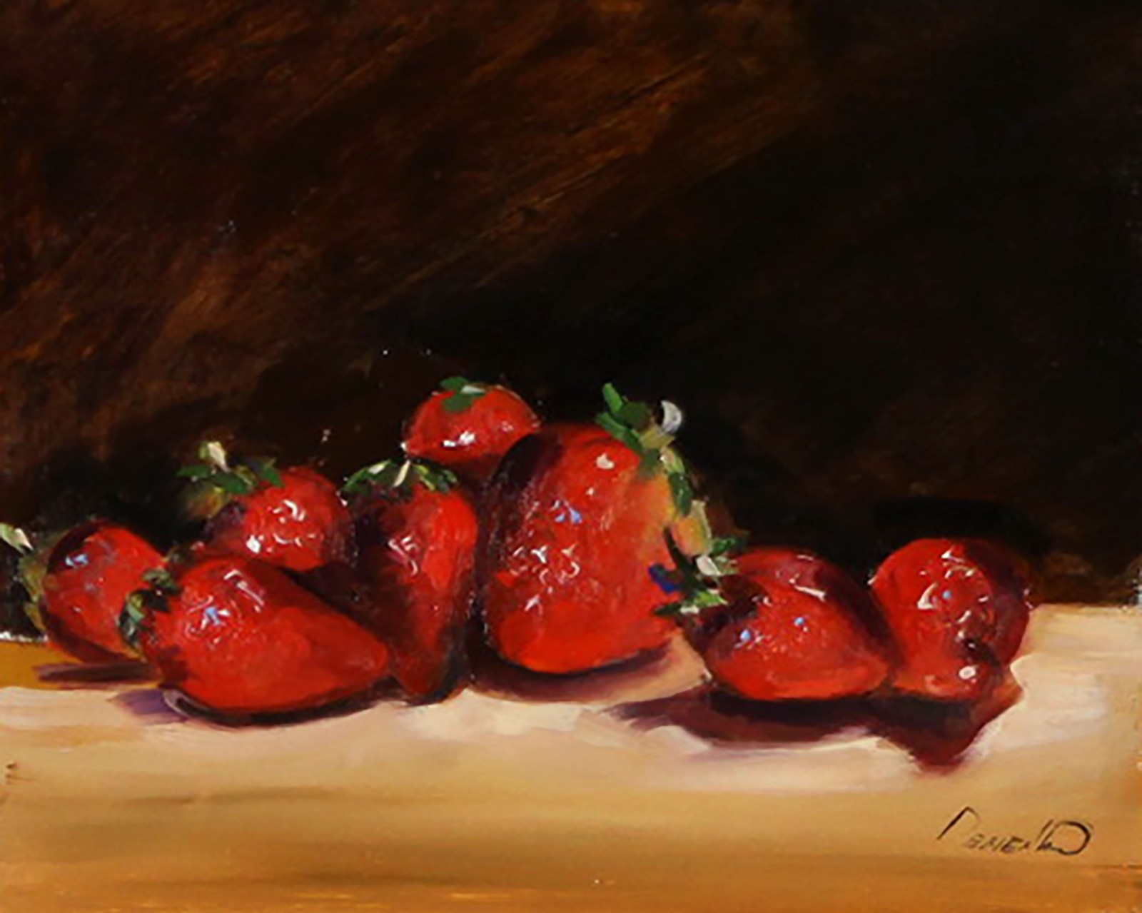 STRAWBERRY 8×10 in COLLECTIBLE ART impressionism UKRAINE