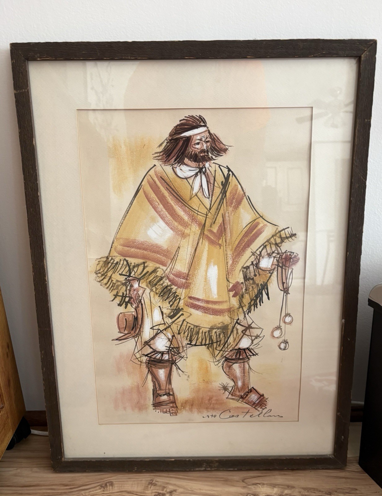 ELENA CASTELLANOS Original GAUCHO 24” X 18” Painting 1970