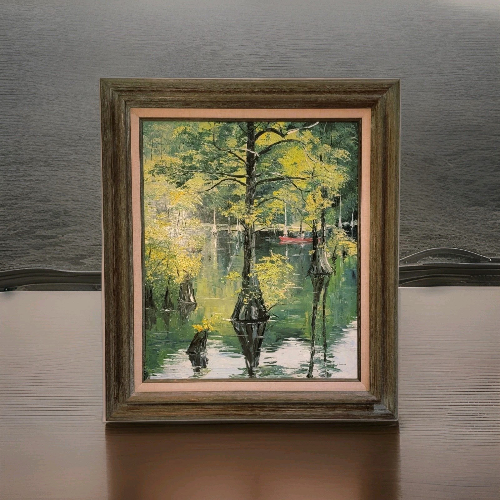 Art Painting land scape on canvas hand painted and Signed by HENRY M. PROGAR