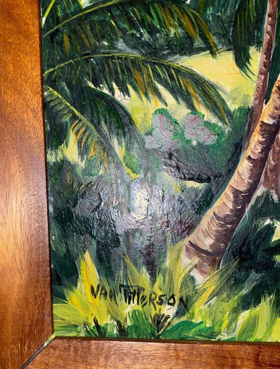 Lloyd Van Pitterson – RARE Vintage Original Oil Board Popular Jamaican Artist