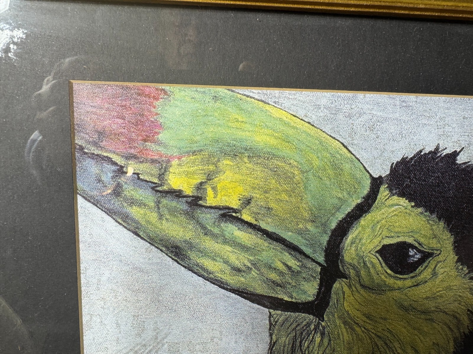 Elizabeth Whitaker «A Toucan Scene» Mixed Media Painting – Signed And Framed