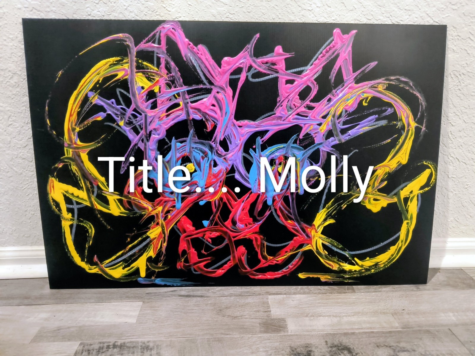 Trey Coppland, Molly Abstract Acrylic Painting, 20+30 in, 2026, Signed