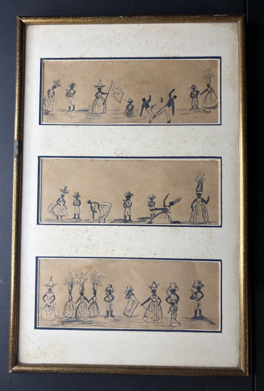 2 Signed Kim Poor Original Artworks Dated 1965 & 1987 Brazilian Works