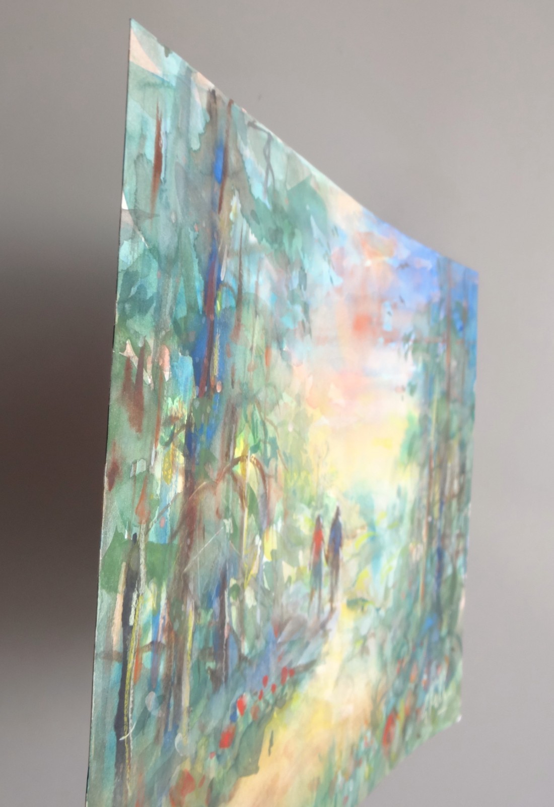 GERRY MILLER. Watercolour – «Through Forests». No frame. 32x24cm.