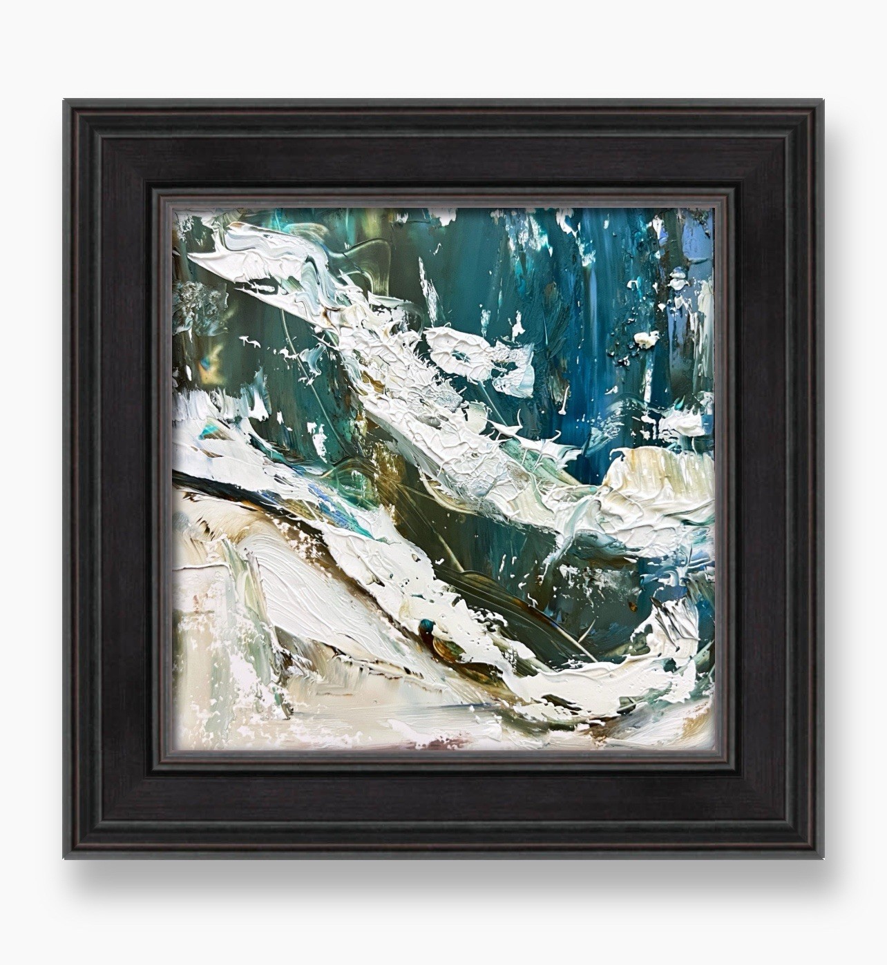 Virginia Beach Shoreline • Dramatic Ocean Energy Impasto Expressive Artwork Gift