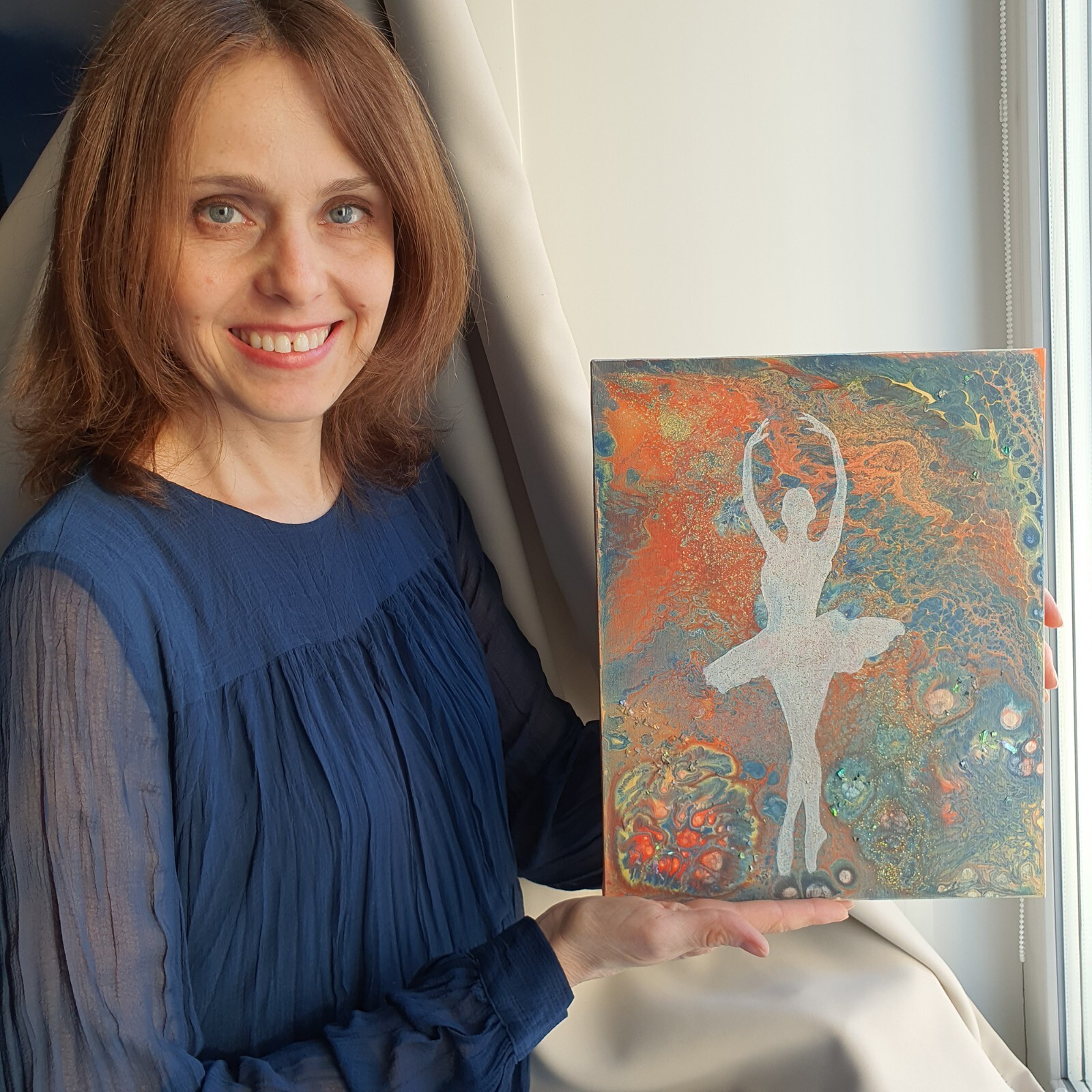 Ballet Original Painting Ballerina Dance Wall Art American Theatre Abstraction