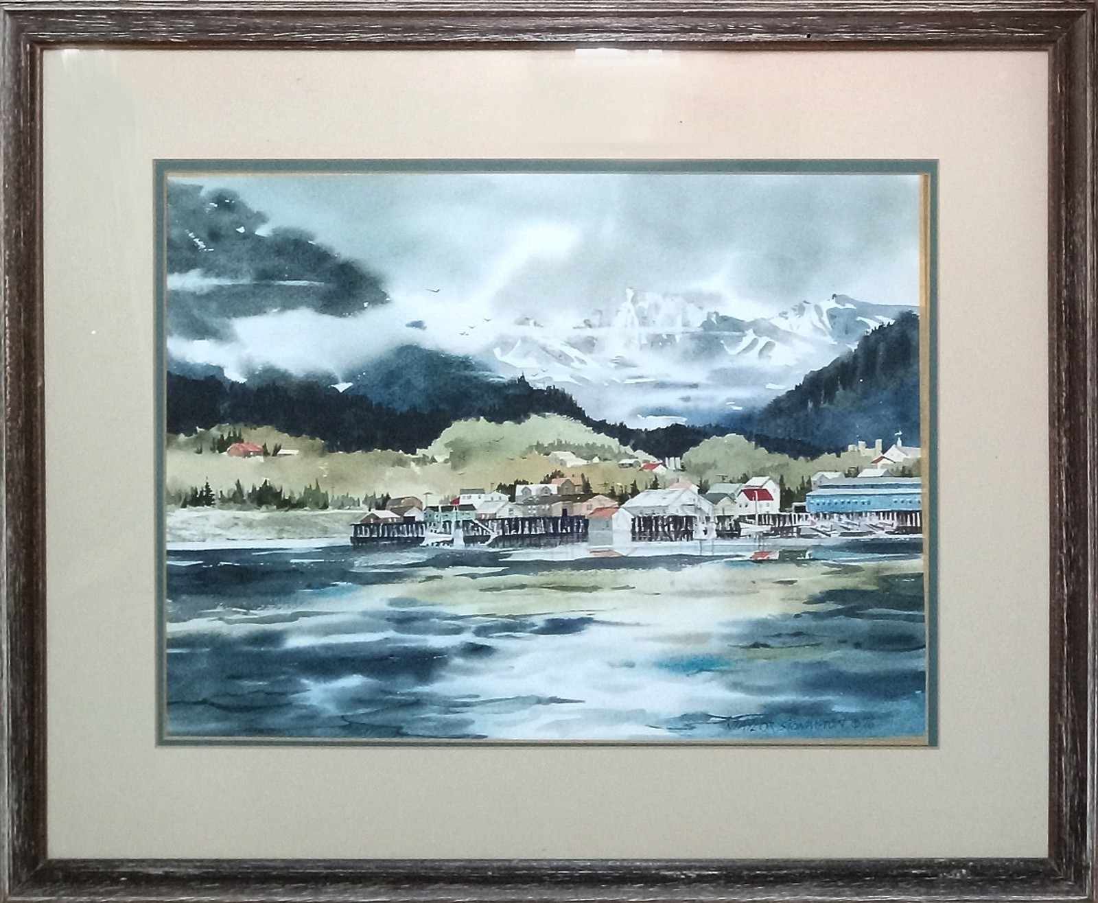 NANCY TAYLOR STONINGTON «SITKA » SIGNED ORIGINAL WATERCOLOR