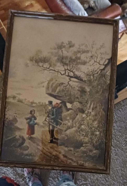 Antique original watercolor by F. Fernandez Gimenez (1846 – 1873) «Savilla»