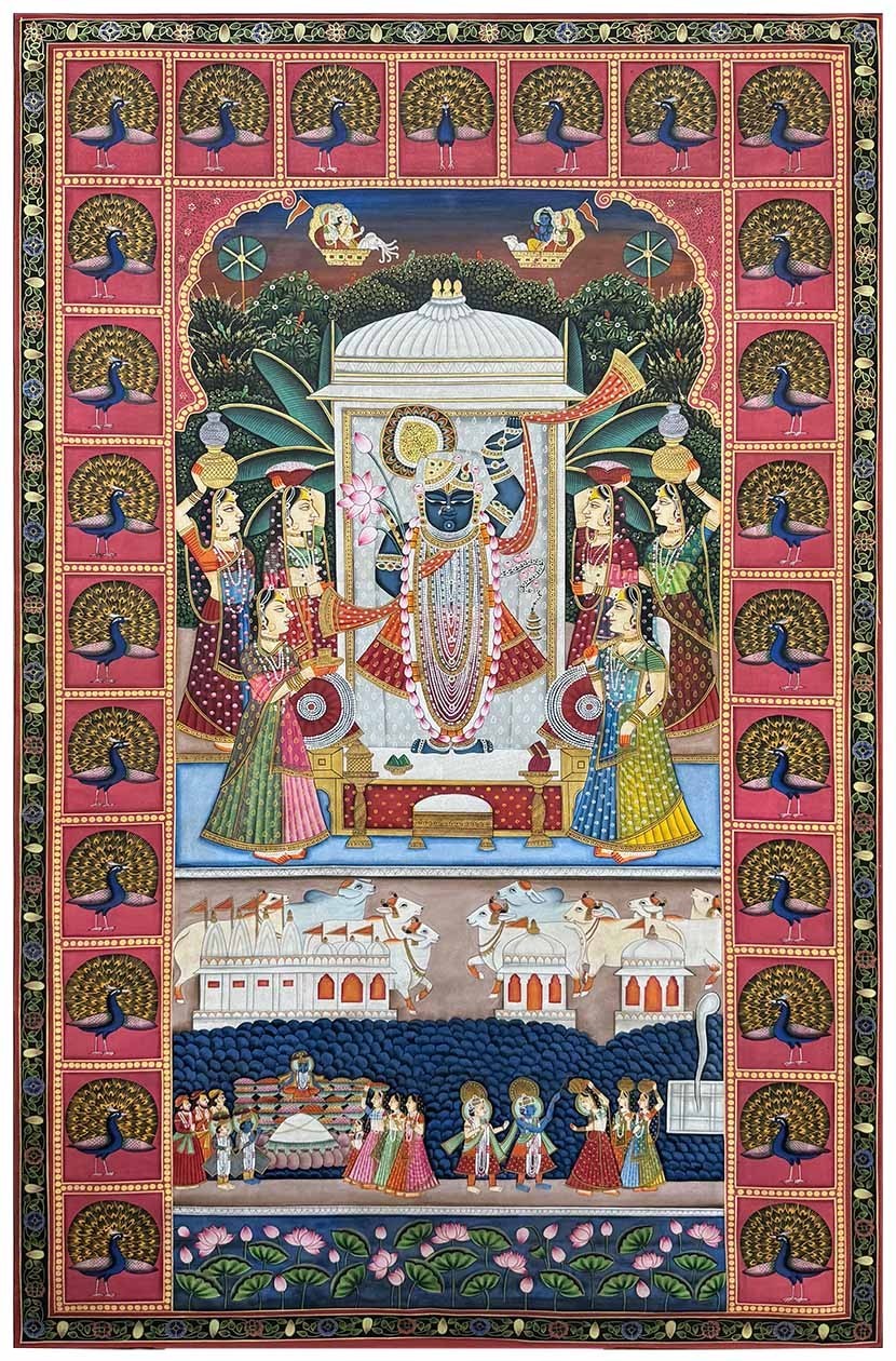 Hand Painted Shrinathji Pichwai Painting | Traditional Indian Rel