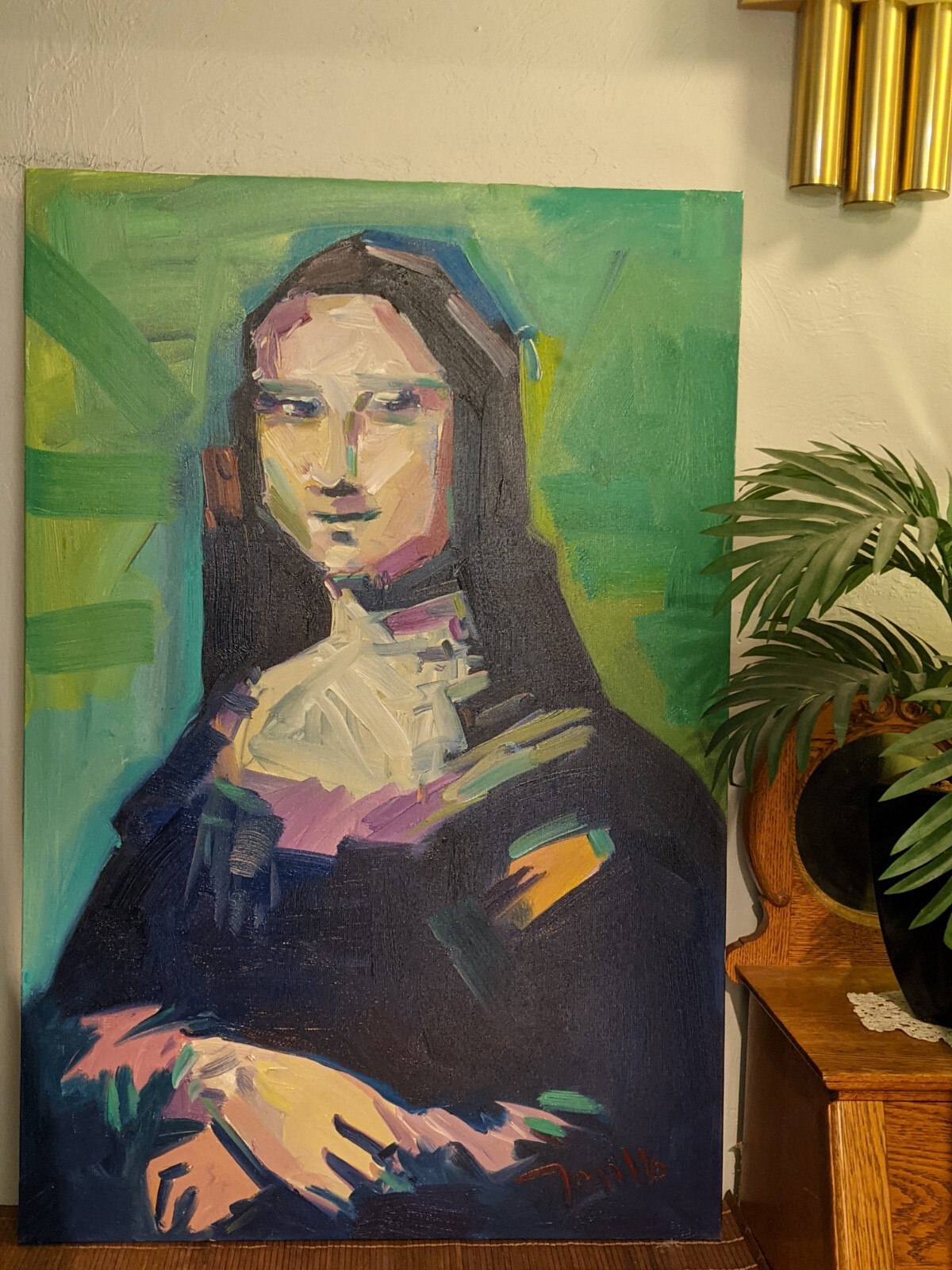 * ~ * S A L E * ~ * LARGE & UNIQUE!! 36×24 MONA LISA JOSE TRUJILLO