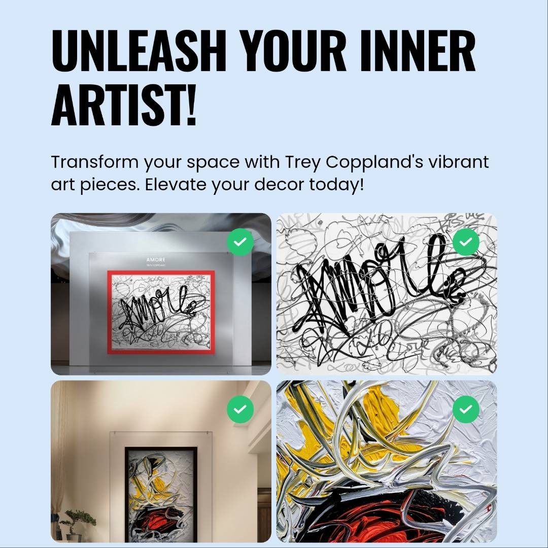 Trey Coppland, ICON Abstract Graffiti Acrylic Painting, 24+36 in, 2026, Signed
