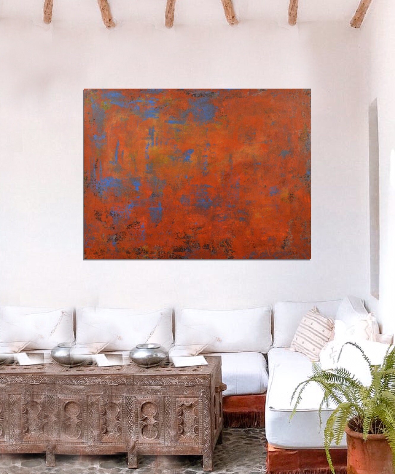 Mark Little original Professional￼ canvas￼ Painting 81” X 62” (6ft 9in)Abstract