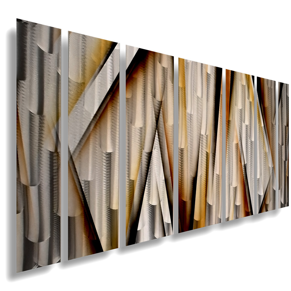 Modern Contemporary Abstract Metal Wall Art Sculpture Brown Painting Home Decor
