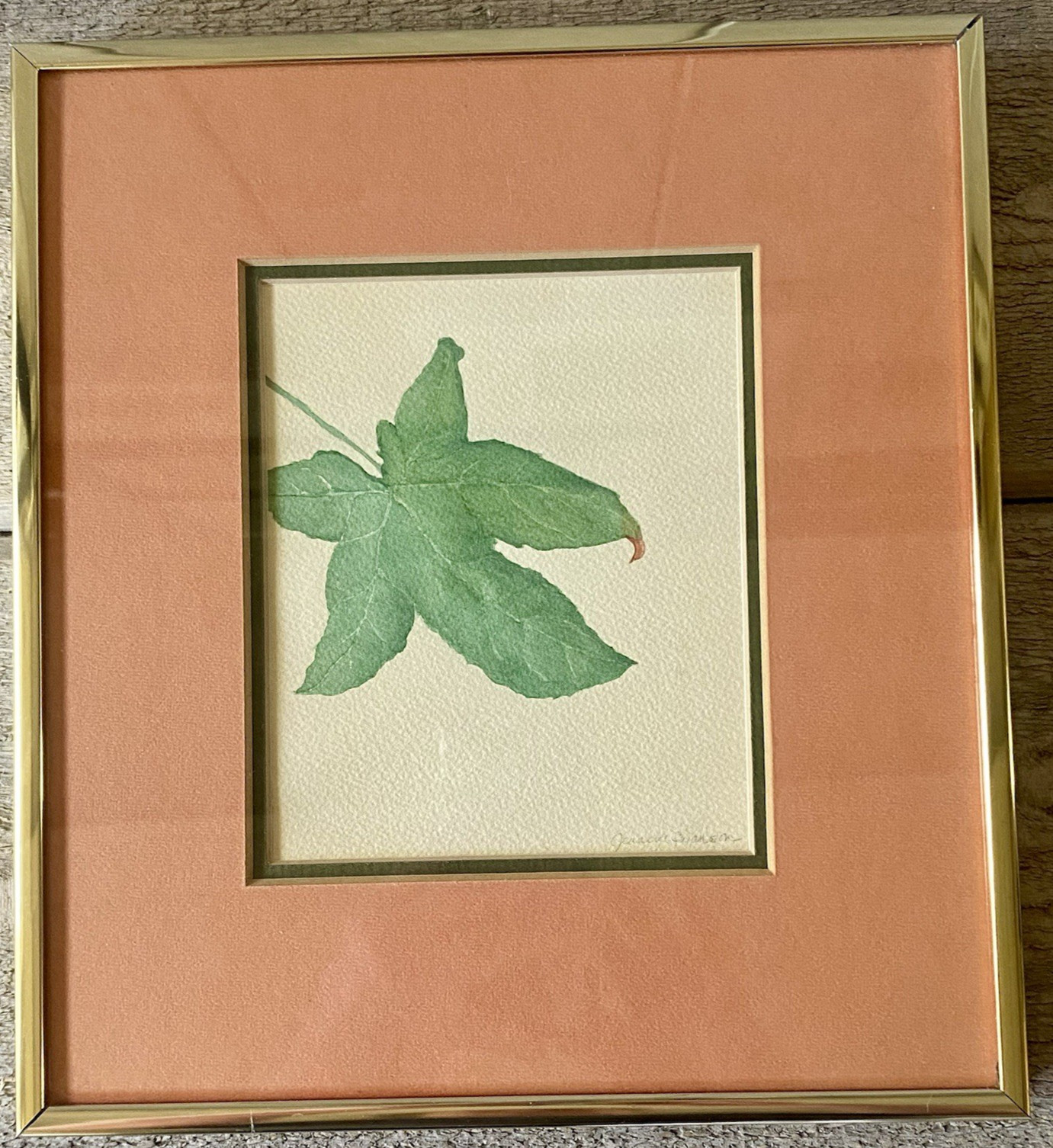 Original Watercolor Jeanette Swanson Dyer Framed & Matted Signed 9” X 10”