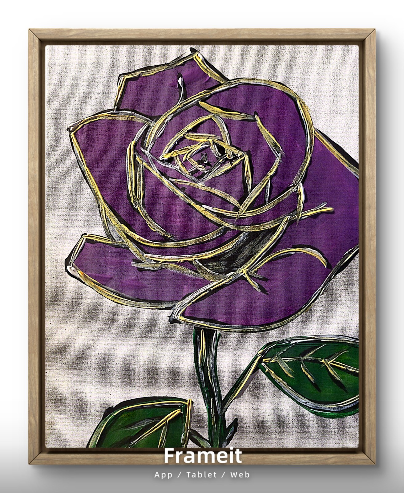 Original Abstract Expressionism 11×14 Rose Handmade Signed Unique Fine Art