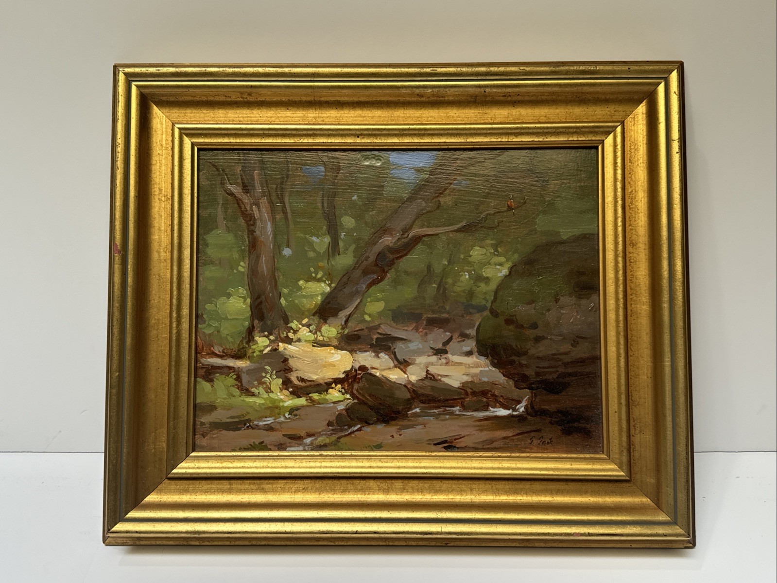 Thomas Torak Painting Vermont Landscape Impressionist American In The Woods Oil