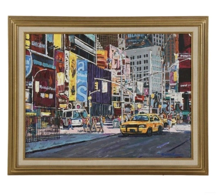 Aung kyaw Moe 1950 NY Cityscape Painting