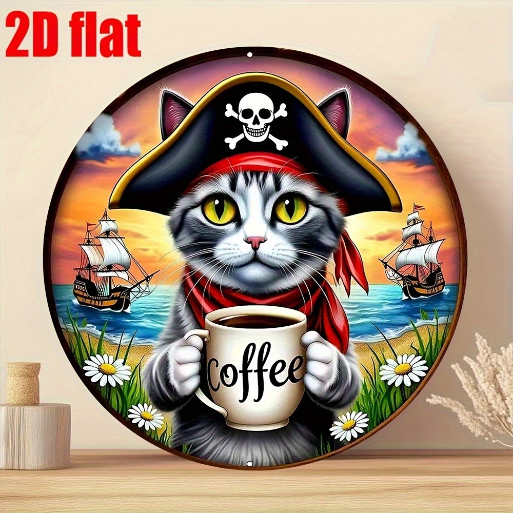 Vintage Logo Round Aluminum Wall Decor