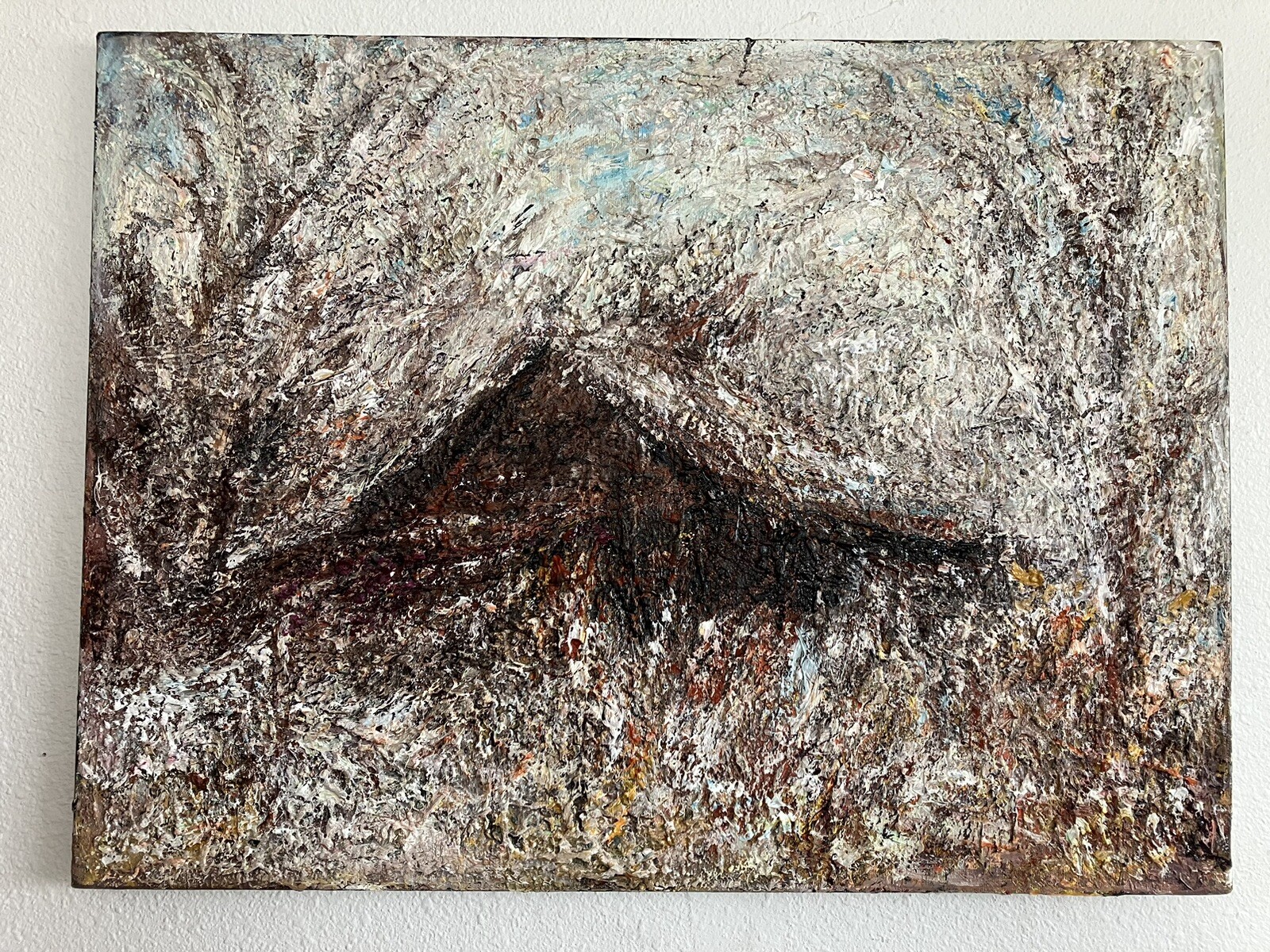 NOVEMBER BARN, 24×18 ORIGINAL acrylic painting on canvas, by James Ryder Murphy