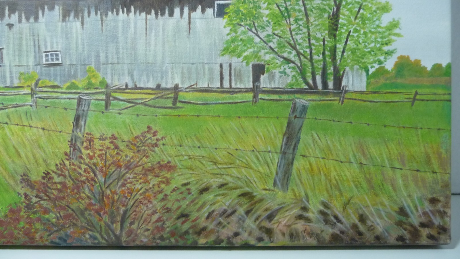 Oil Painting 15.75×11.95 Landscape By Catherine Johnston A View From The Past 98