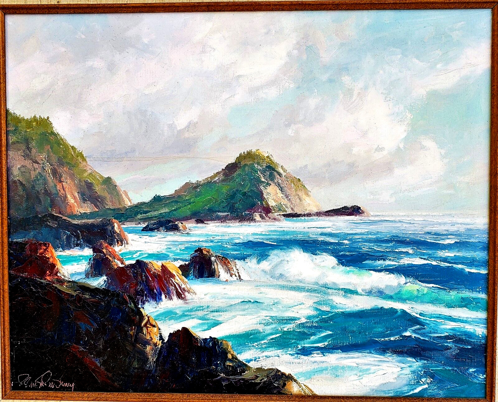 BENNETT BRADBURY (1914-1991) Rare Vintage MCM CALIFORNIA PLEIN AIR OIL Modernism