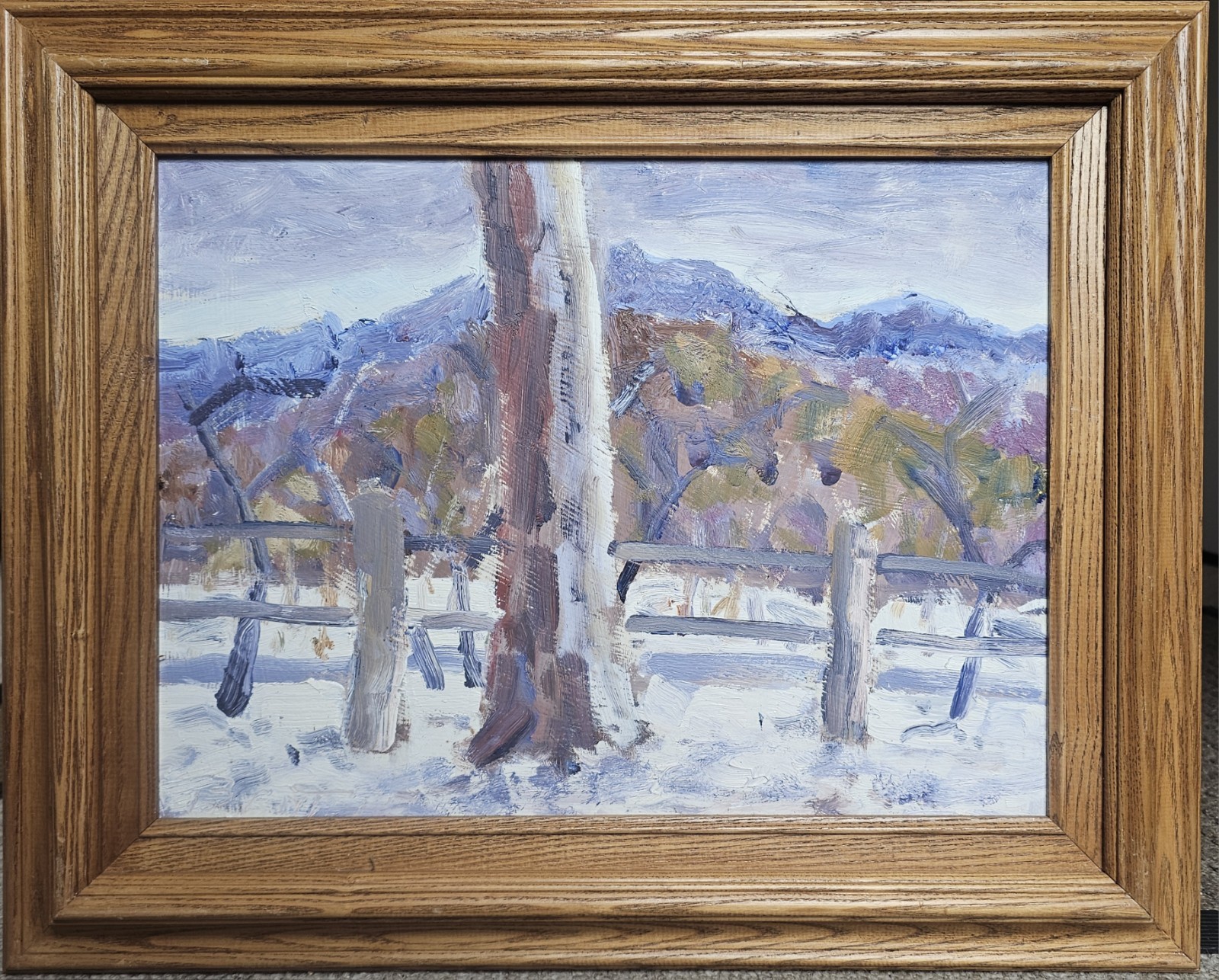 Oil on Board. New Hampshire landscape. Ogunquit, Maine artist George Bent.
