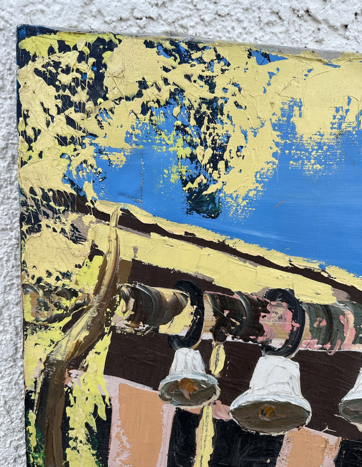 Bells Of Olvera Street (Los Angeles) Painting Paul Blaine Henrie Palette Knife